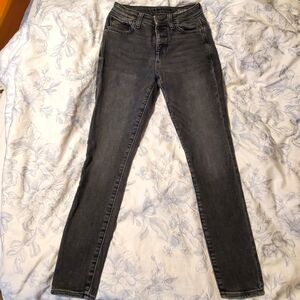 Arizona Jean Company Skinny Jeans with Faded Look Dark Gray/Black Hi Ris…